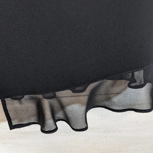 Plaza South Black Pencil Skirt with Ruffle at Bottom Size 14 - Picture 3 of 4